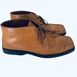 Tod’s Men’s Brown Leather Chukka Boots US 8 Lace-Up Made in Italy MSRP $500